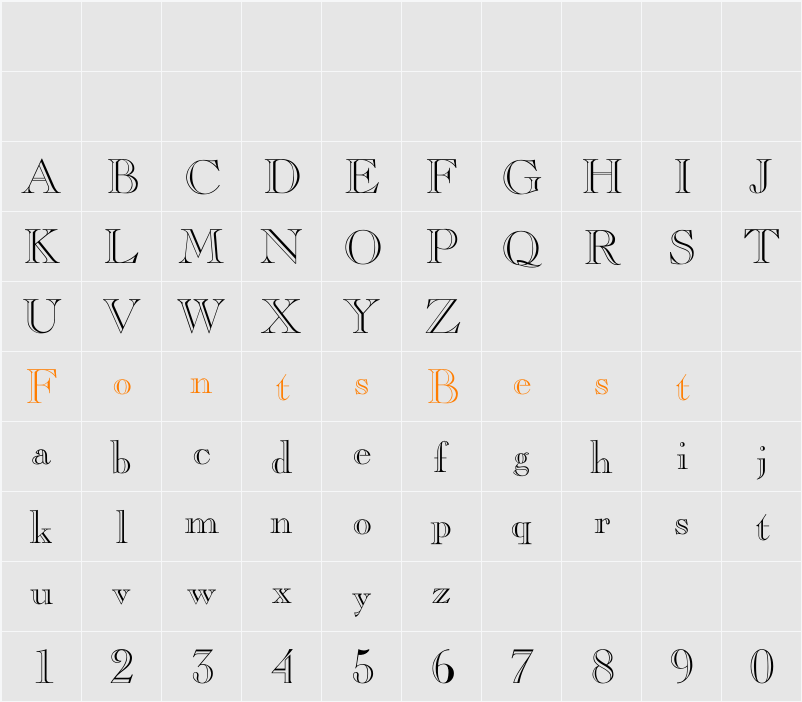 NelsieOpenFace Character Map