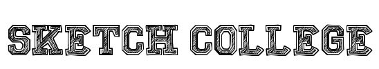Sketch College Font Image