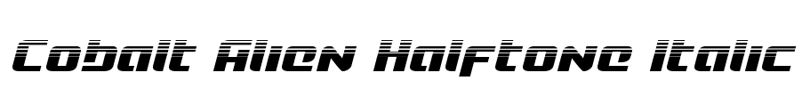 Cobalt Alien Halftone Italic