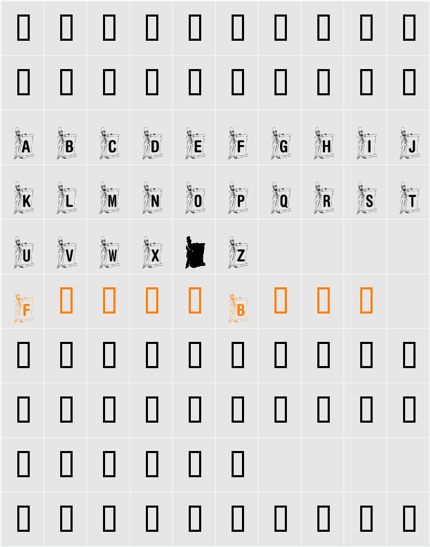 KR Lincoln Character Map
