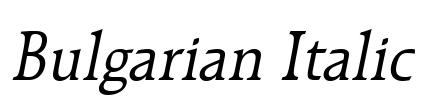 Bulgarian Italic