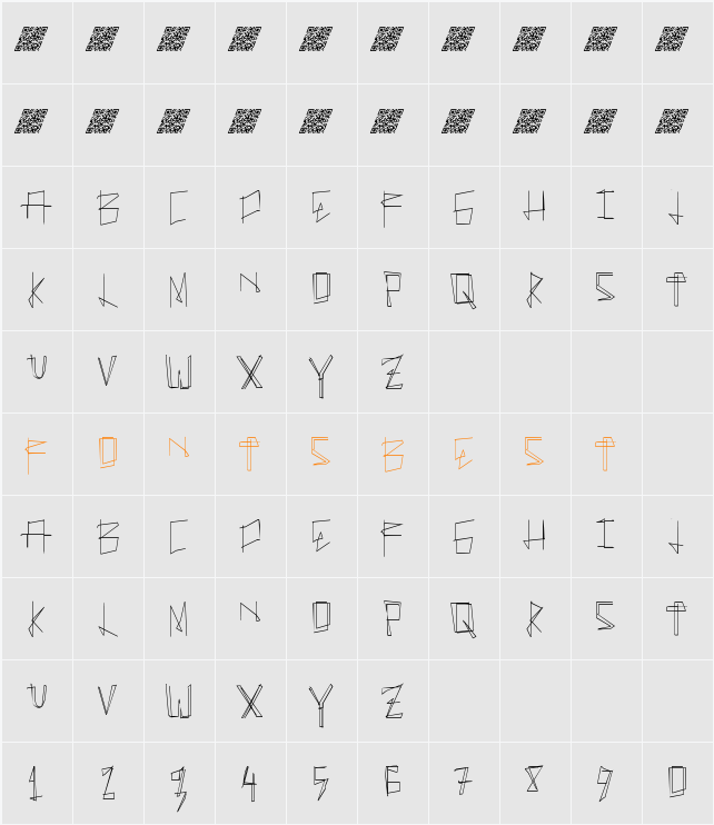 ManyLines Character Map