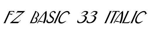 FZ BASIC 33 ITALIC Font Image