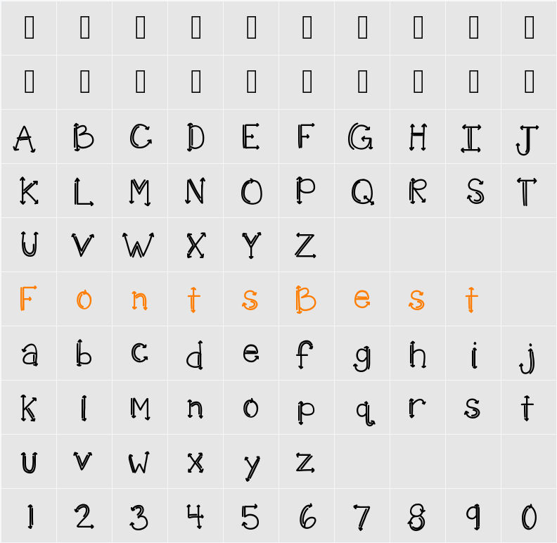 KBShotInTheDark Character Map