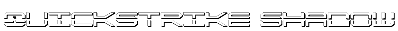 QuickStrike Shadow Font Image