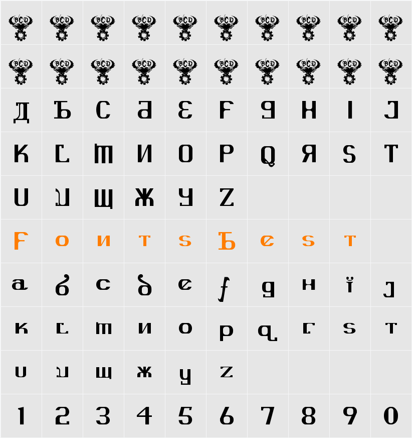KREMLIN ADVISOR Character Map