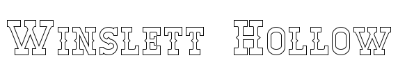 Winslett Hollow Font Image