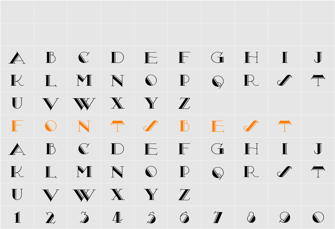 Secret Agent NF Character Map