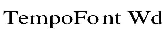 TempoFont Wd Font Image