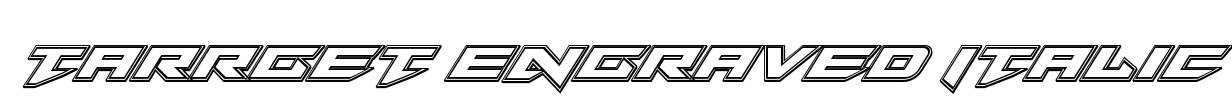 Tarrget Engraved Italic Font Image