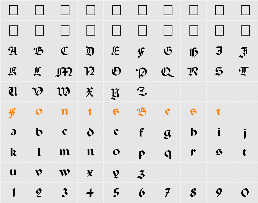 Percival Character Map