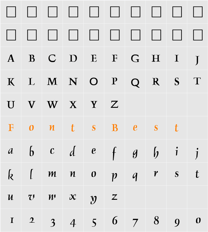 OPDelphin-TWO Character Map