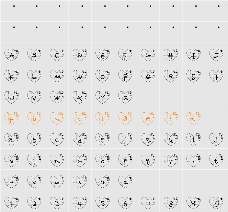 ha-Font Character Map