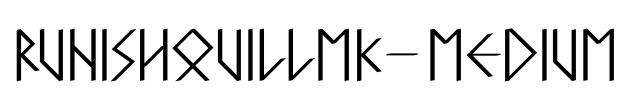 RunishQuillMK-Medium Font Image