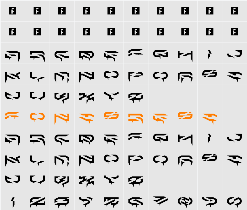 LDR#6 Character Map