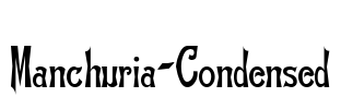 Manchuria-Condensed Font Image