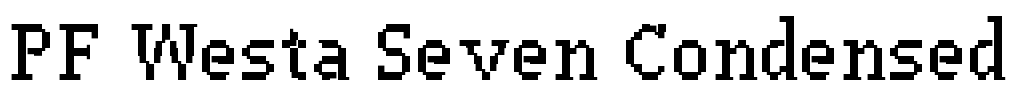 PF Westa Seven Condensed Font Image