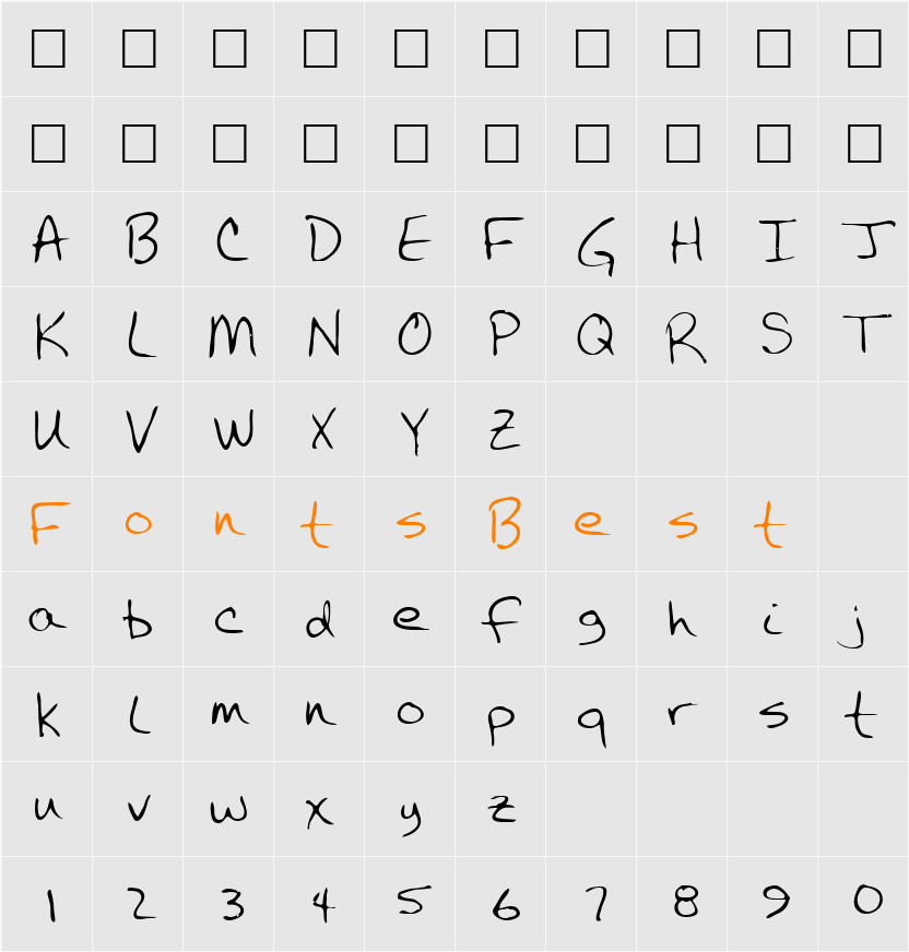 Kline Character Map
