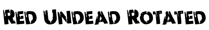 Red Undead Rotated Font Image