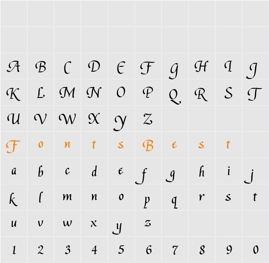 LeeAnn Character Map