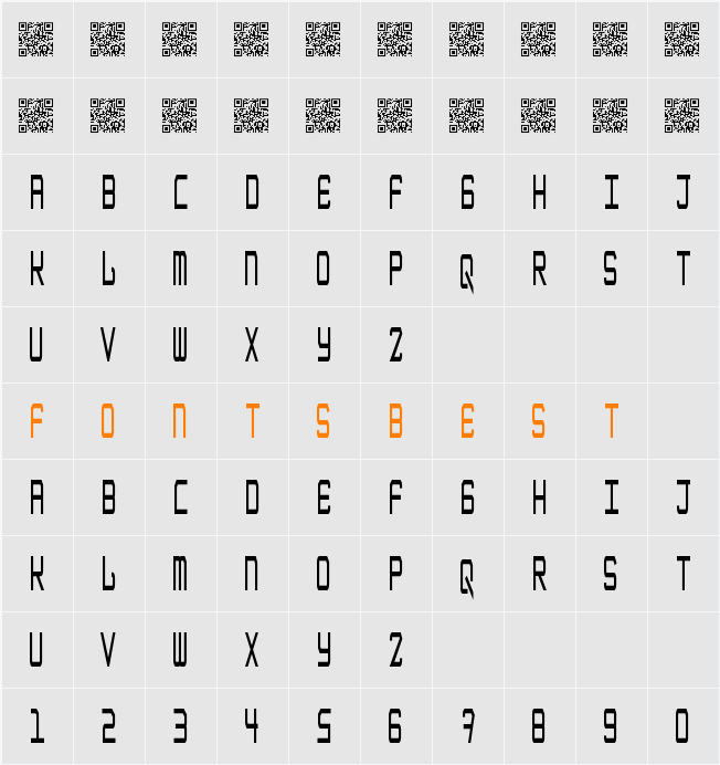 EpicenterBoldThin Character Map
