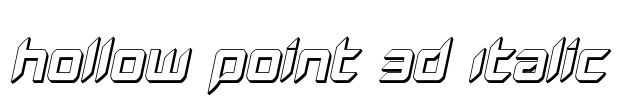 Hollow Point 3D Italic Font Image