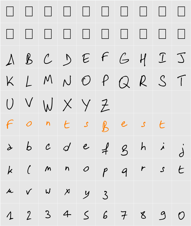 SamDam Character Map