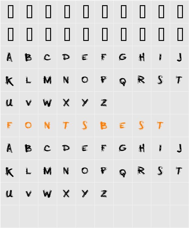 minus Character Map
