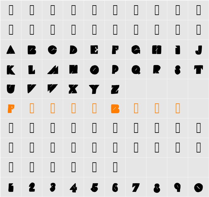 THE GLITCH MOB Character Map