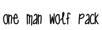 one man wolf pack Font Image
