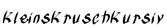 KleinsKruschKursiv Font Image