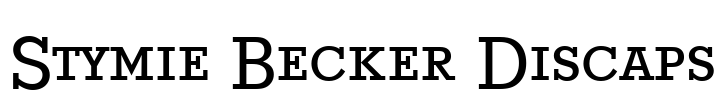 Stymie Becker Discaps Font Image