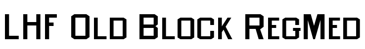 LHF Old Block RegMed Font Image