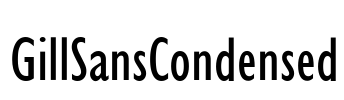 GillSansCondensed Font Image