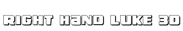 Right Hand Luke 3D Font Image