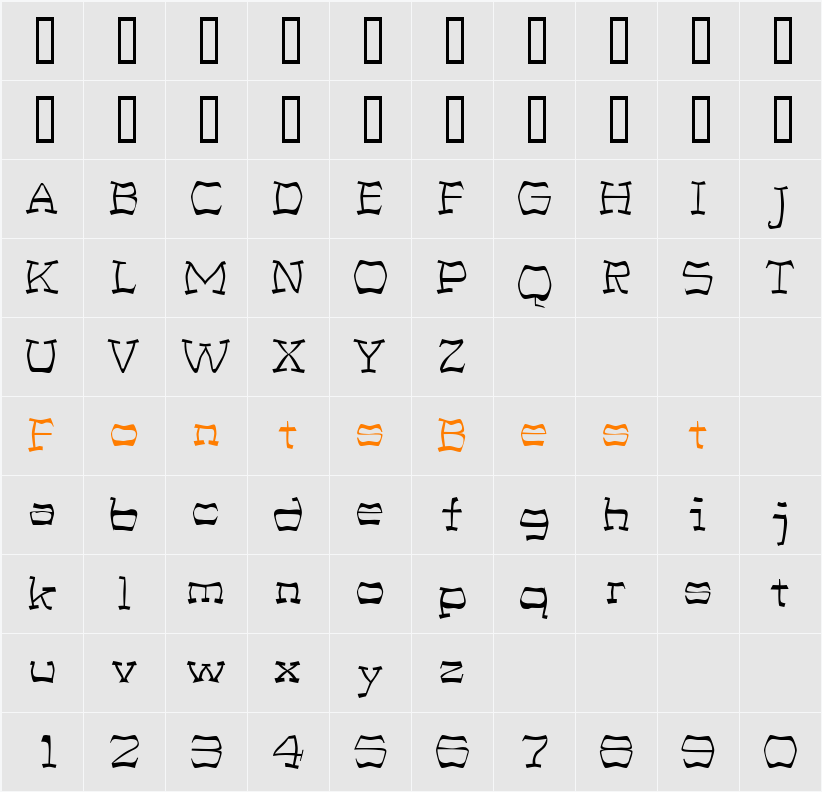 PastedWarp Character Map