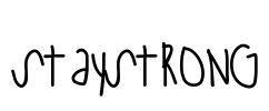 StayStrong Font Image