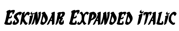 Eskindar Expanded Italic