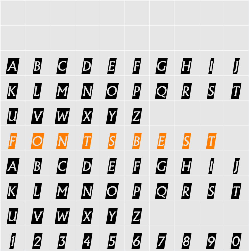 a_AlgidusCmObl Character Map