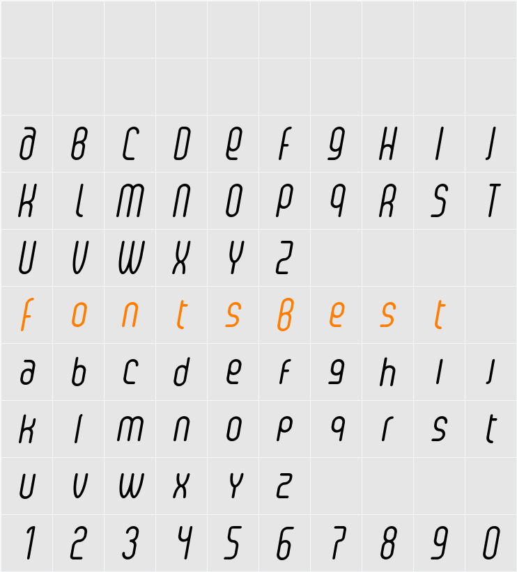 Senzi Character Map