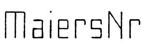 MaiersNr8 Font Image