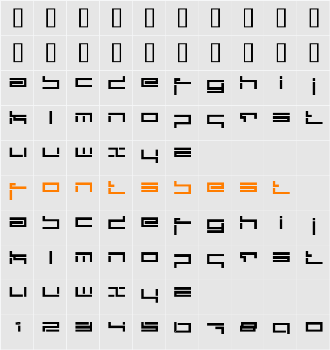 depthcore public Character Map