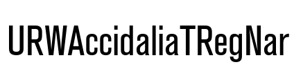 URWAccidaliaTRegNar Font Image