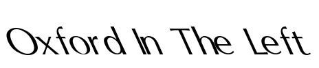 Oxford In The Left Font Image