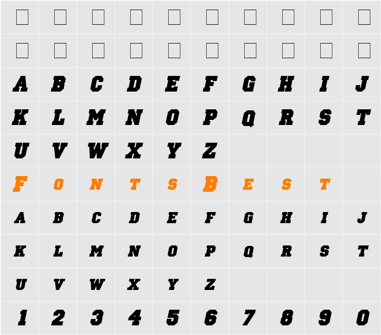 Princeton solid Character Map