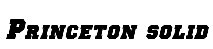 Princeton solid Font Image