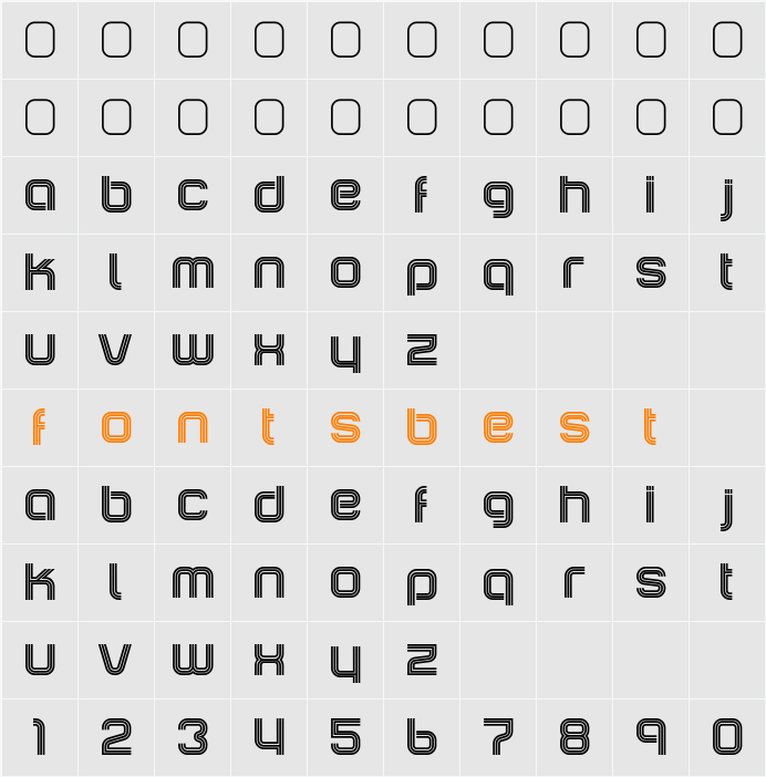 Incopins Clusters B Character Map