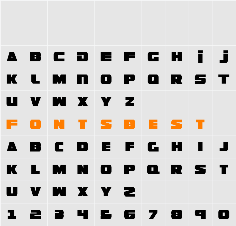 Guardian Condensed Character Map