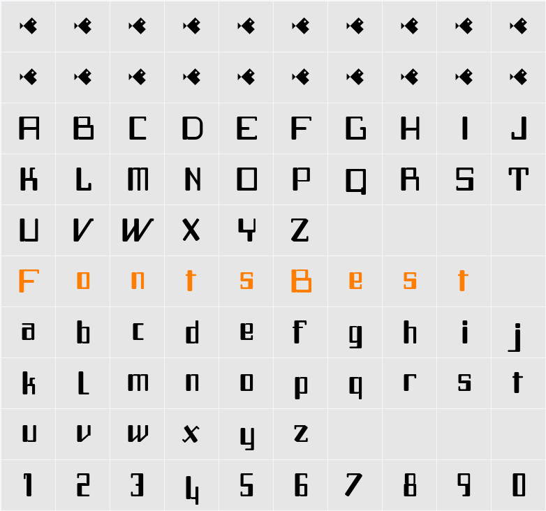 f2 Tecnocratica Character Map