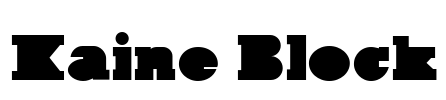 Kaine Block Font Image